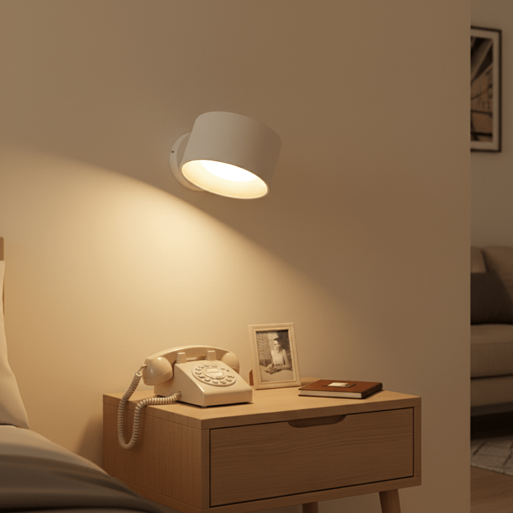 Bezprzewodowa lampa ścienna LED Nordlicht z możliwością ściemniania i pilotem