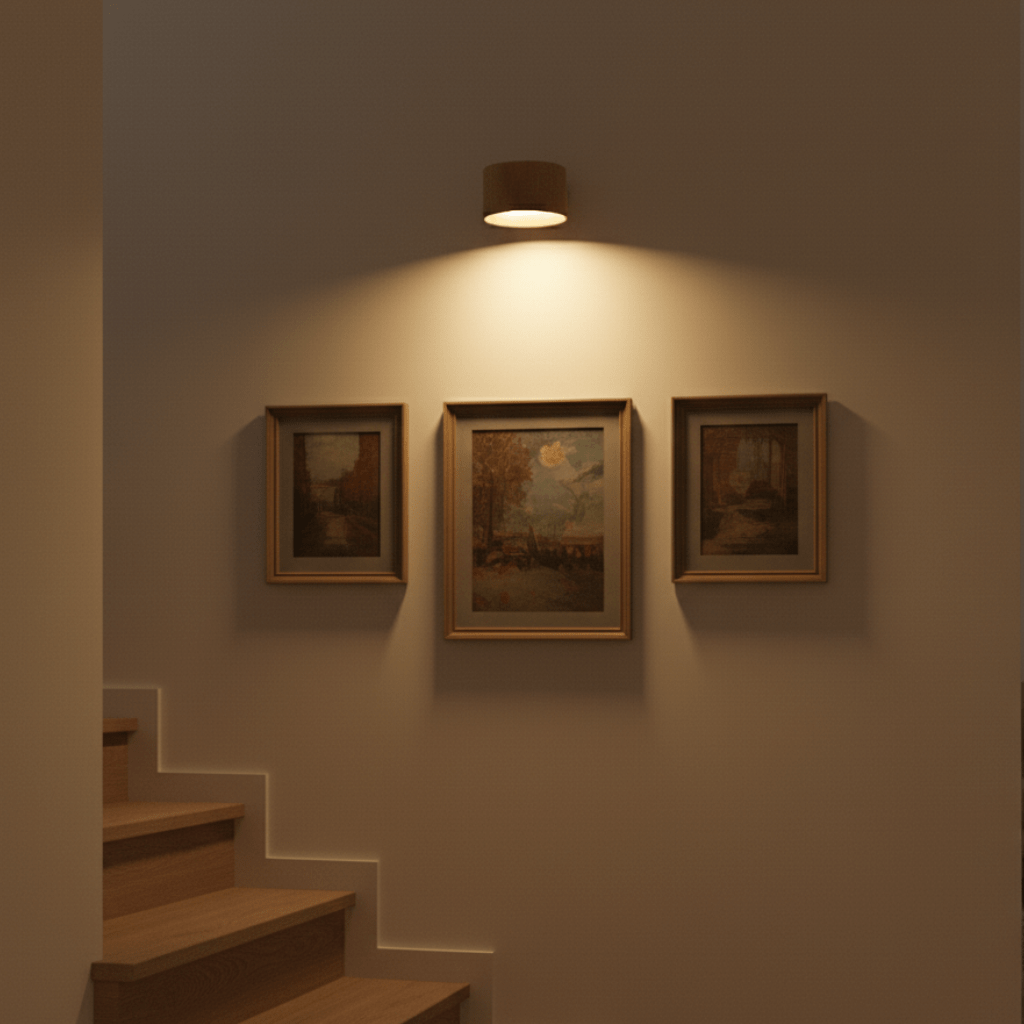 Bezprzewodowa lampa ścienna LED Nordlicht z możliwością ściemniania i pilotem