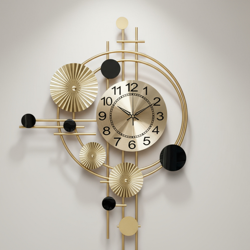 MetaLine Wanduhr Metall groß lautlos zeitgemäße Gestaltung