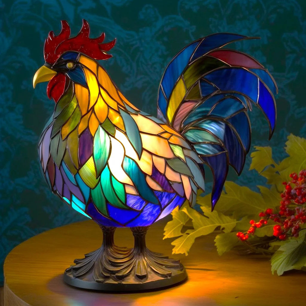 Lampa stołowa LichtTier Tiffany z motywem zwierzęcym