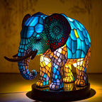 Lampa stołowa LichtTier Tiffany z motywem zwierzęcym