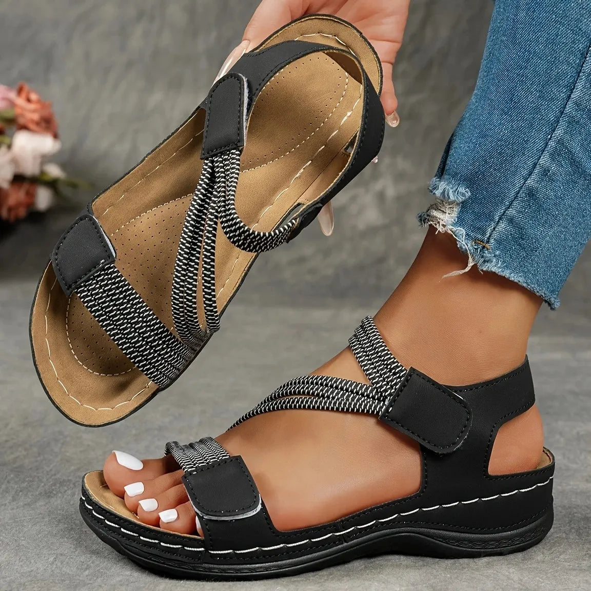 SchrittBalance Sandalen Damen – Verstellbare Freizeitsandalen
