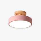 LumiRund LED Wandleuchte Rund Holz Acryl Modern