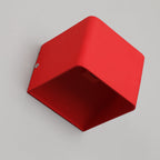 NoirCube Kwadratowa Lampa Ścienna Metal Czarny Kompaktowa Wnętrze