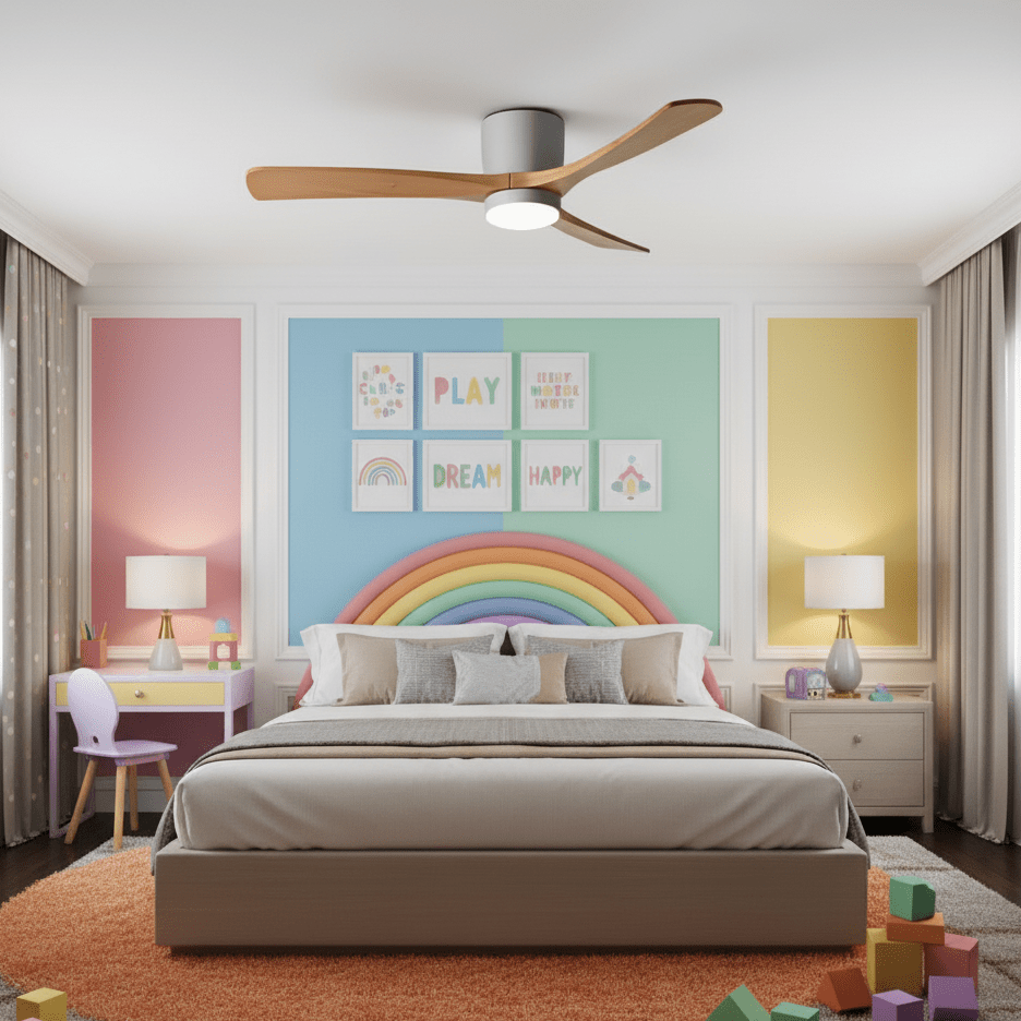 LED Deckenlampe mit Ventilator und Fernbedienung