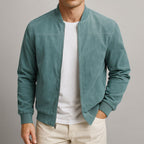 Velurox Herren Sommerjacke im Wildleder-Look mit Reißverschluss