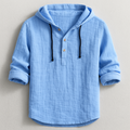 LeinenVibe herre hættetrøje i hør til fritid og sommer