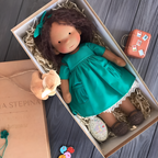 Delikatna lalka z naturalnych włókien dla dzieci 35 cm