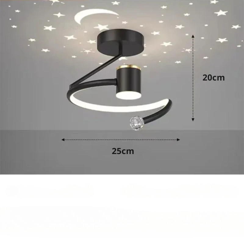 Lampa sufitowa SternAura LED z efektem gwiezdnego nieba