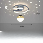 Lampa sufitowa SternAura LED z efektem gwiezdnego nieba