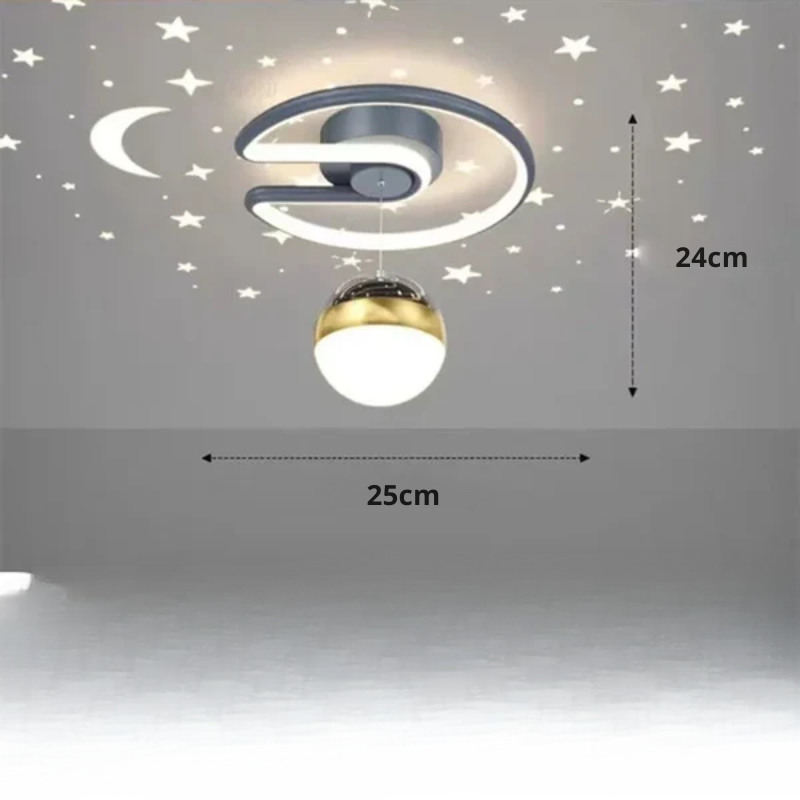 Lampa sufitowa SternAura LED z efektem gwiezdnego nieba