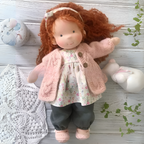 Delikatna lalka z naturalnych włókien dla dzieci 35 cm