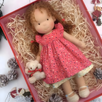 Delikatna lalka z naturalnych włókien dla dzieci 35 cm