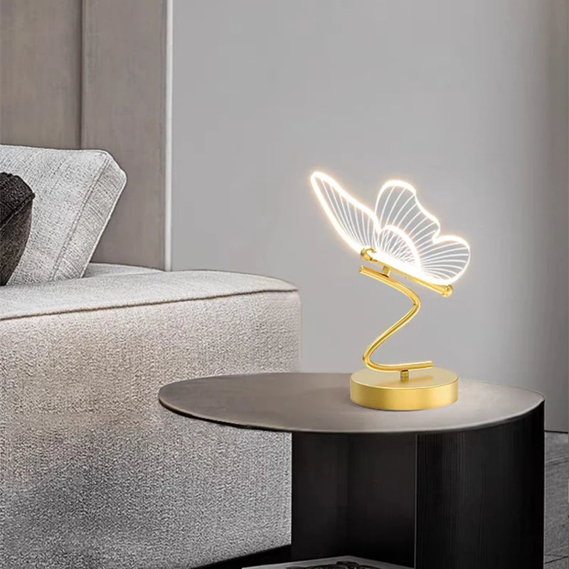 Lampa stołowa SchmetterGlanz z LED, ściemniana, dekoracyjna konstrukcja