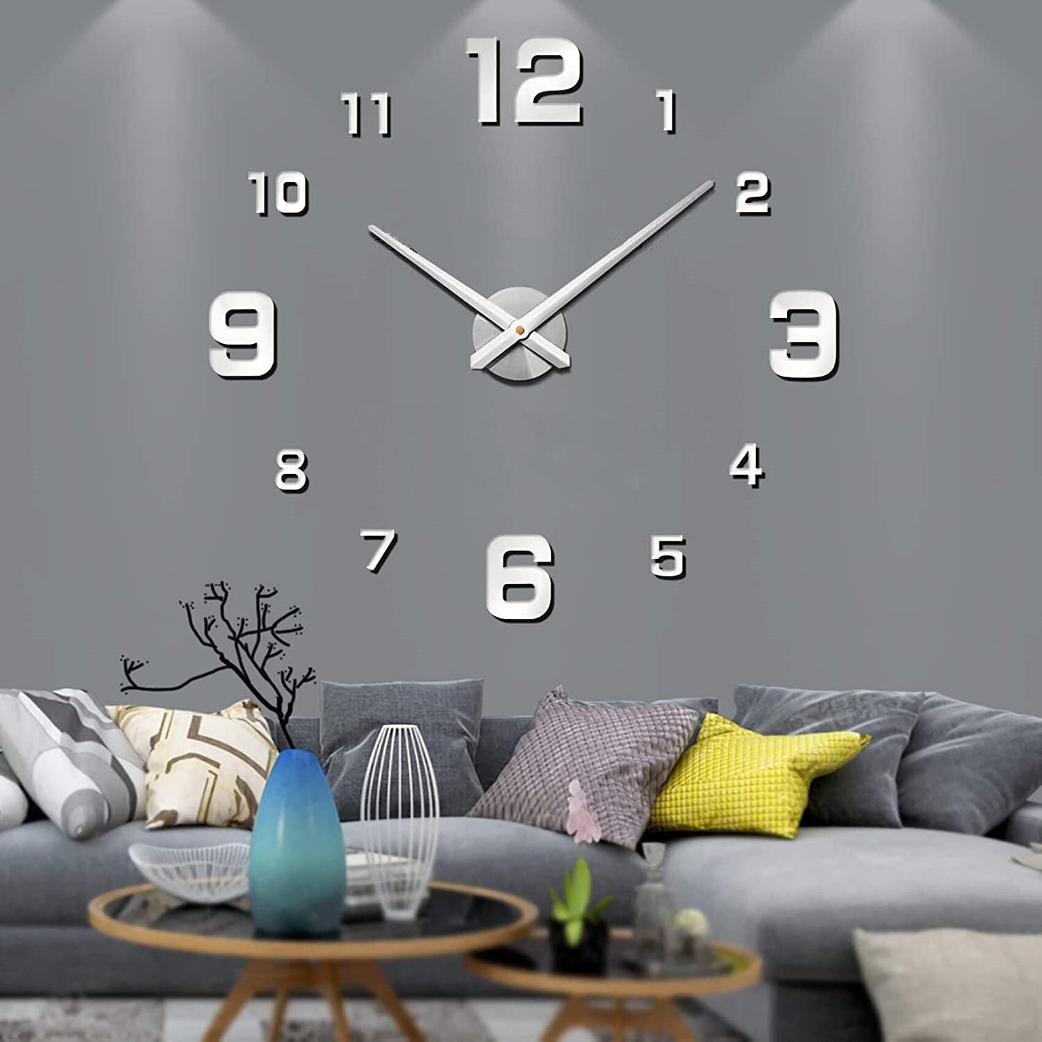 ZeitForm Wanduhr Aufs Wesentliche Reduziert 40 cm Wohnzimmer