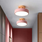 LumiRund LED Wandleuchte Rund Holz Acryl Modern