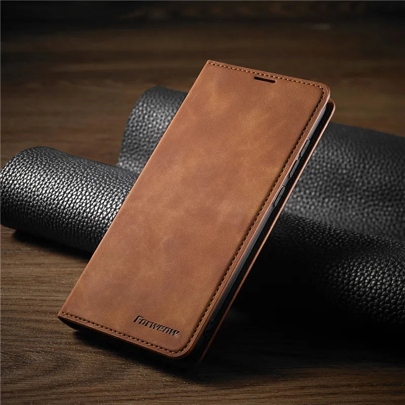 Etui FlexiKlapp na telefon z kieszenią na karty, funkcją stania i zapięciem magnetycznym