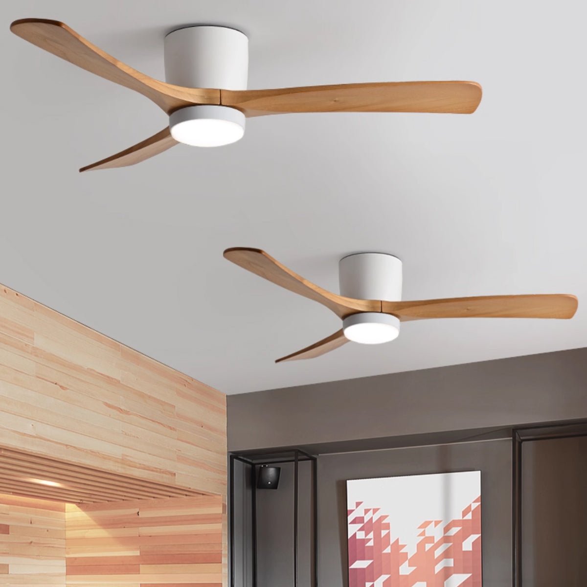 LED Deckenlampe mit Ventilator und Fernbedienung