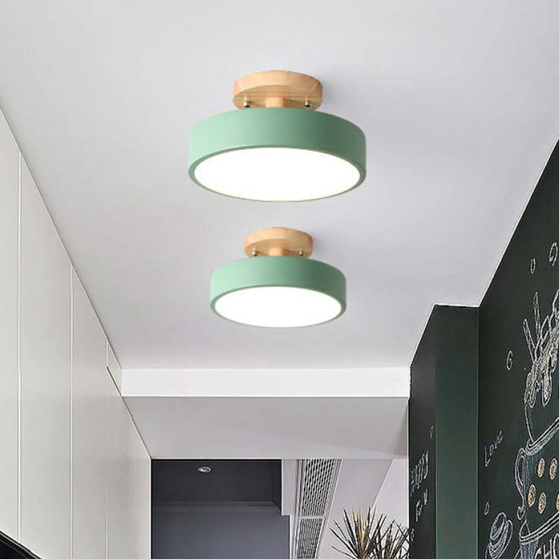 LumiRund LED Wandleuchte Rund Holz Acryl Modern