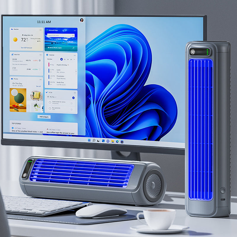 LuftBrise ProMobiler Tisch- und Wandventilator mit Akku 2000mAh
