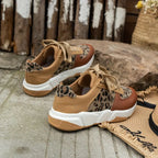 Modevia WildSchritt dame fritidssneakers med dyreprint og snørebånd  