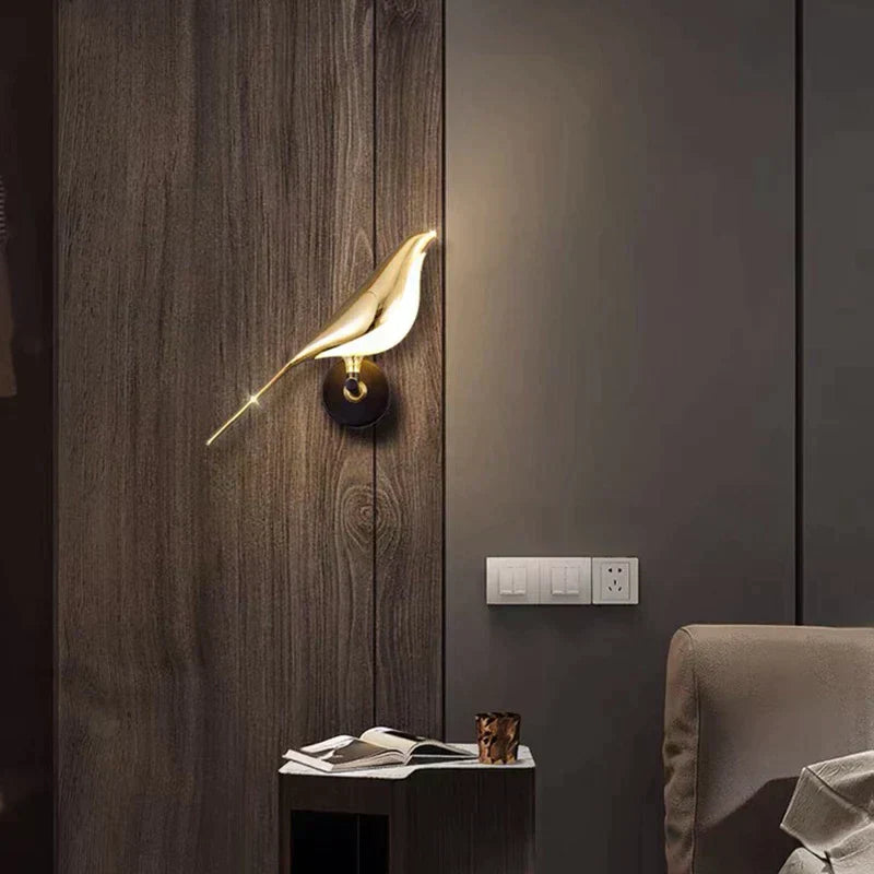 Title AureliaVogel LED Wandleuchte Gold Stil Warmweiß 15W