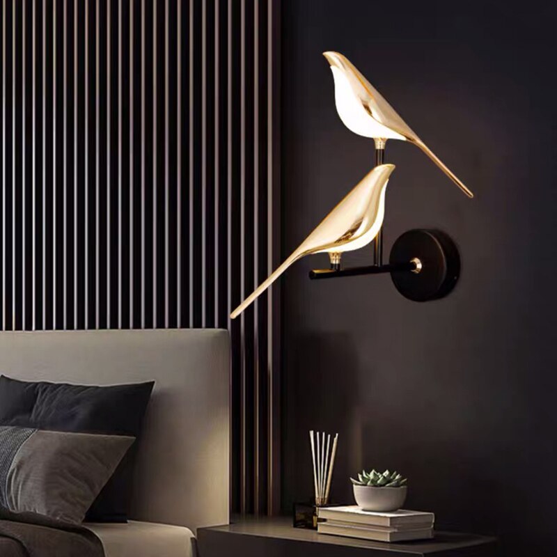 Title AureliaVogel LED Wandleuchte Gold Stil Warmweiß 15W