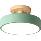 LumiRund LED Wandleuchte Rund Holz Acryl Modern