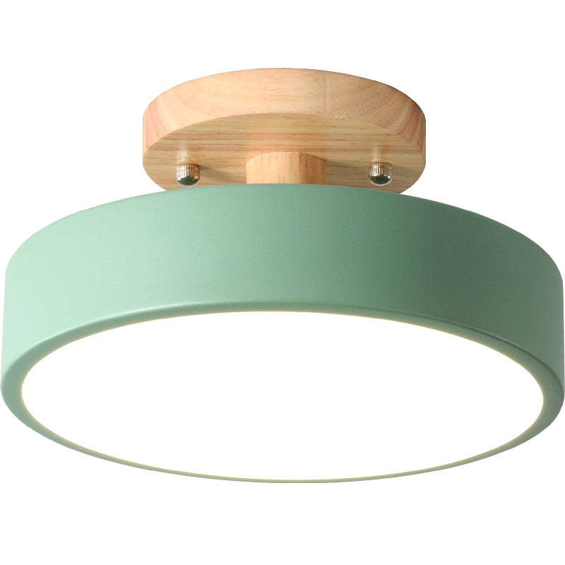 LumiRund LED Wandleuchte Rund Holz Acryl Modern