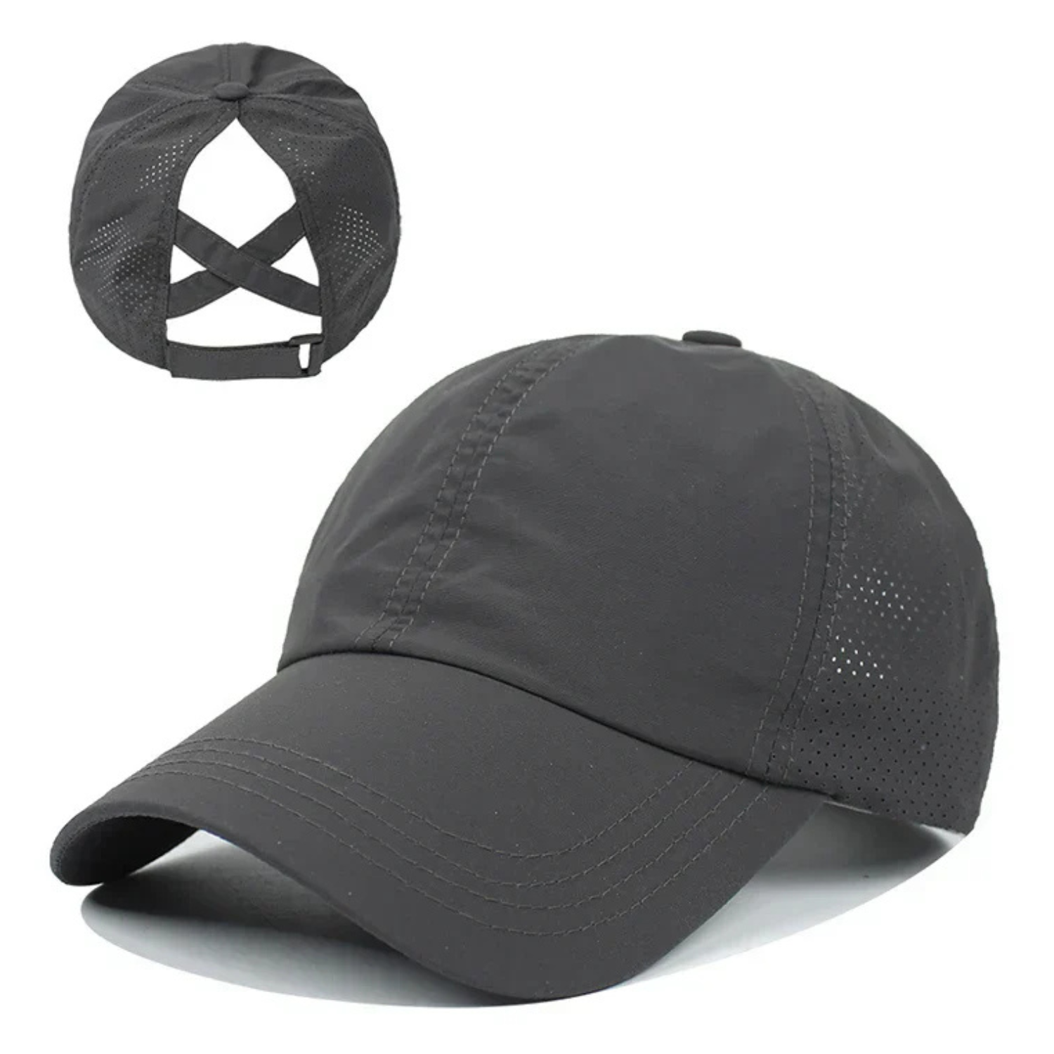 AirFlowCap sportskasket i mesh med hestehaleåbning