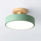 LumiRund LED Wandleuchte Rund Holz Acryl Modern