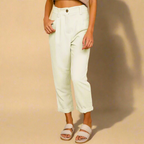 Elvoria Damen Stoffhose mit Hoher Taille Elegante Business-Hose
