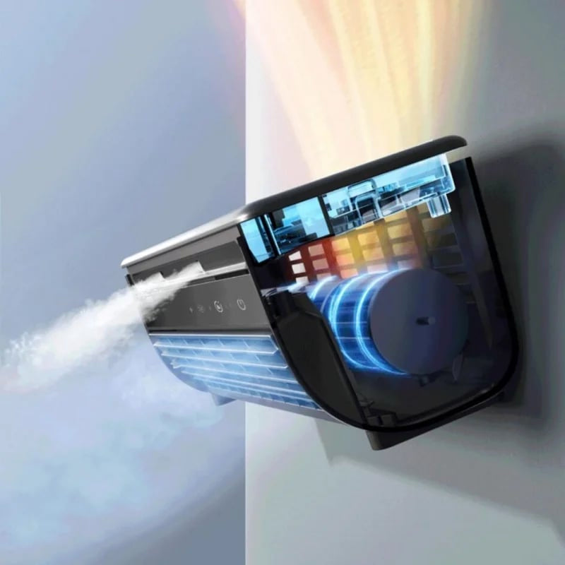 Tragbarer Akku Ventilator mit Wand- und Tischmontage