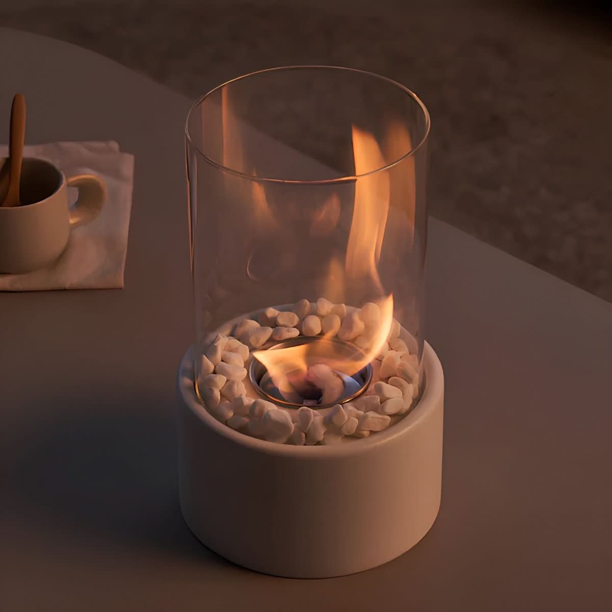Flammenglanz Tischkamin Bioethanol rauchfrei dekorativ Indoor Outdoor