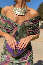 Lunavera Maxikleid Damen – Fließendes Kleid mit V-Ausschnitt