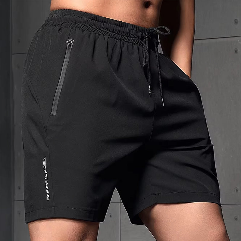AeroSprint herre sportsshorts med lynlåslommer og snøre