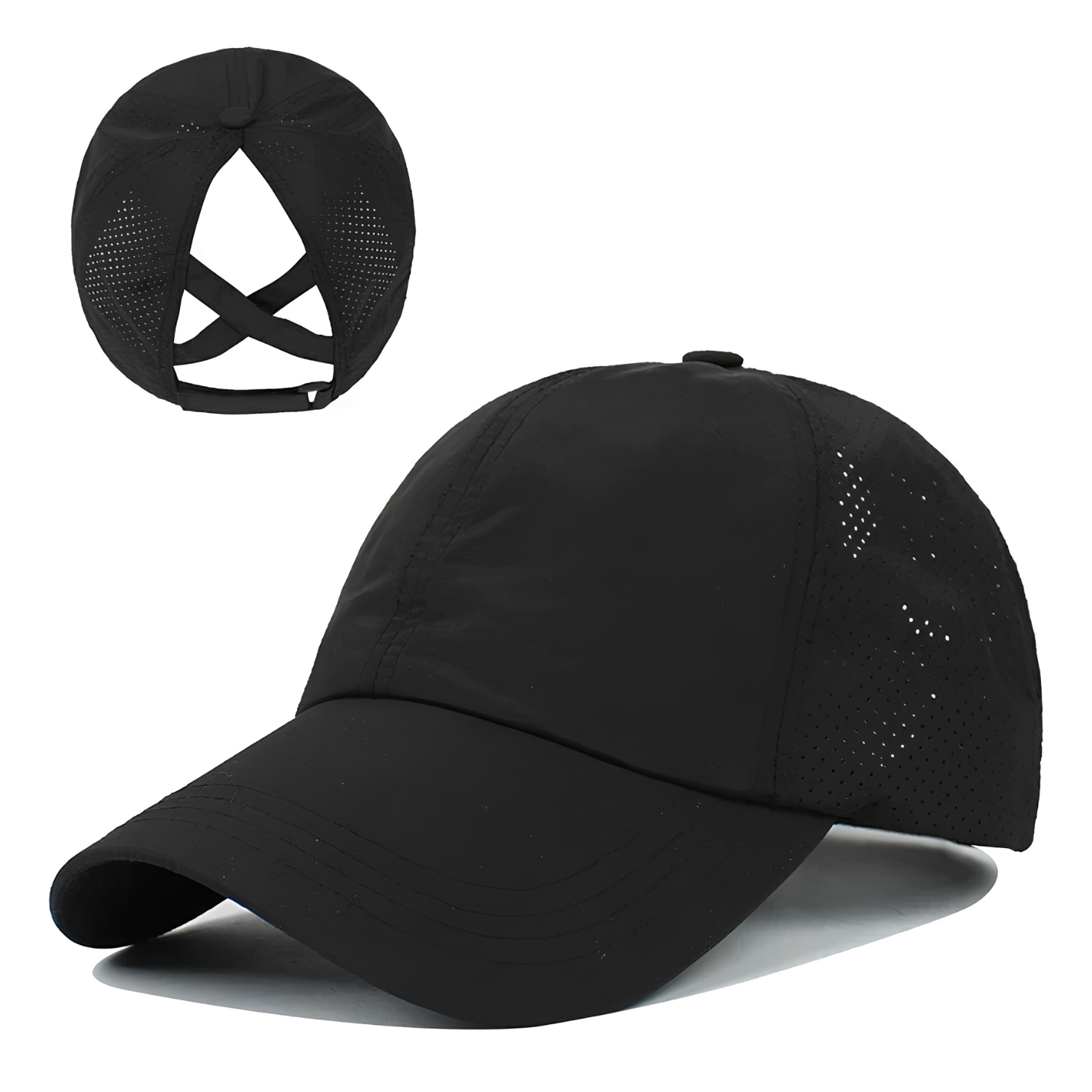 AirFlowCap sportskasket i mesh med hestehaleåbning