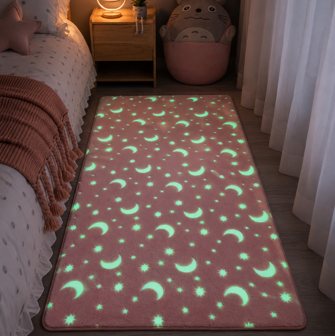 LunaGlow Leuchtteppich für Kinderzimmer