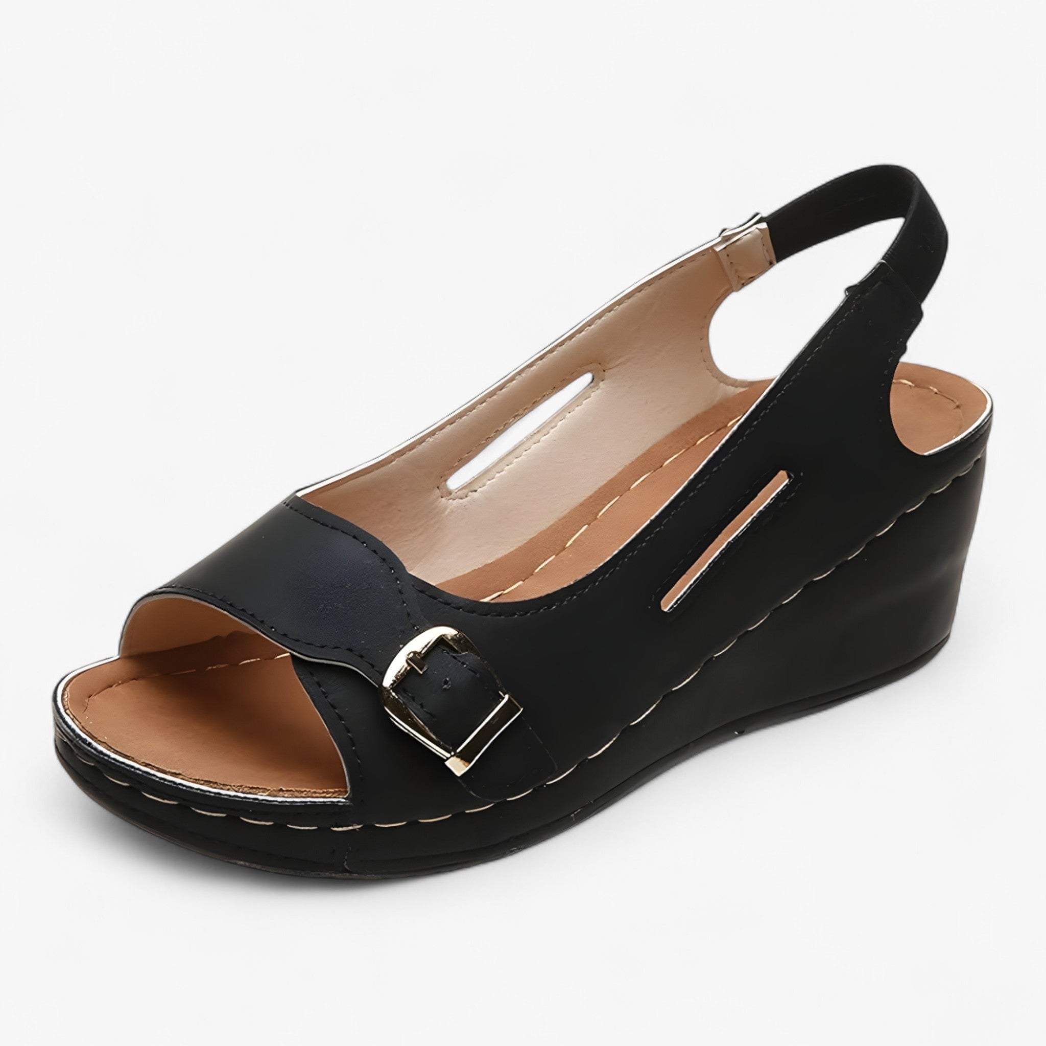 Velmora Damen Keilsandalen aus Leder mit Komfort und Eleganz