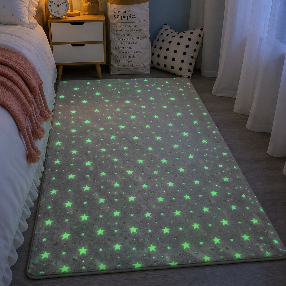 LunaGlow Leuchtteppich für Kinderzimmer