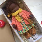 Delikatna lalka z naturalnych włókien dla dzieci 35 cm