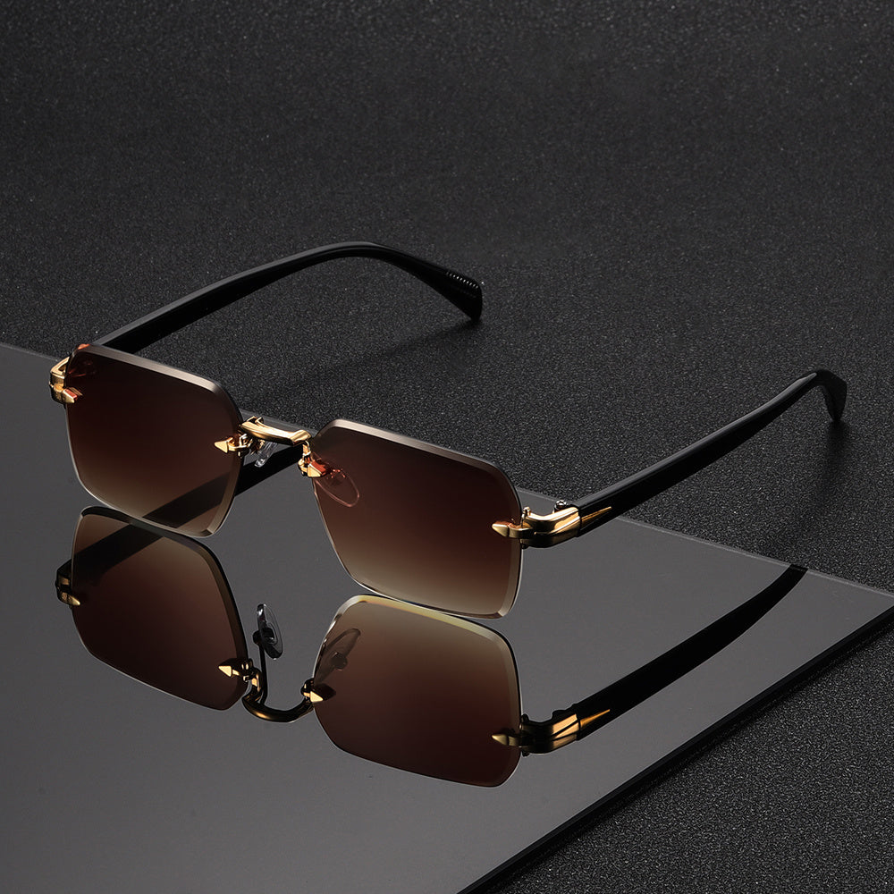 Randlose Quadratische Brille Gewichtsreduzierte Gestalt Angenehme Form