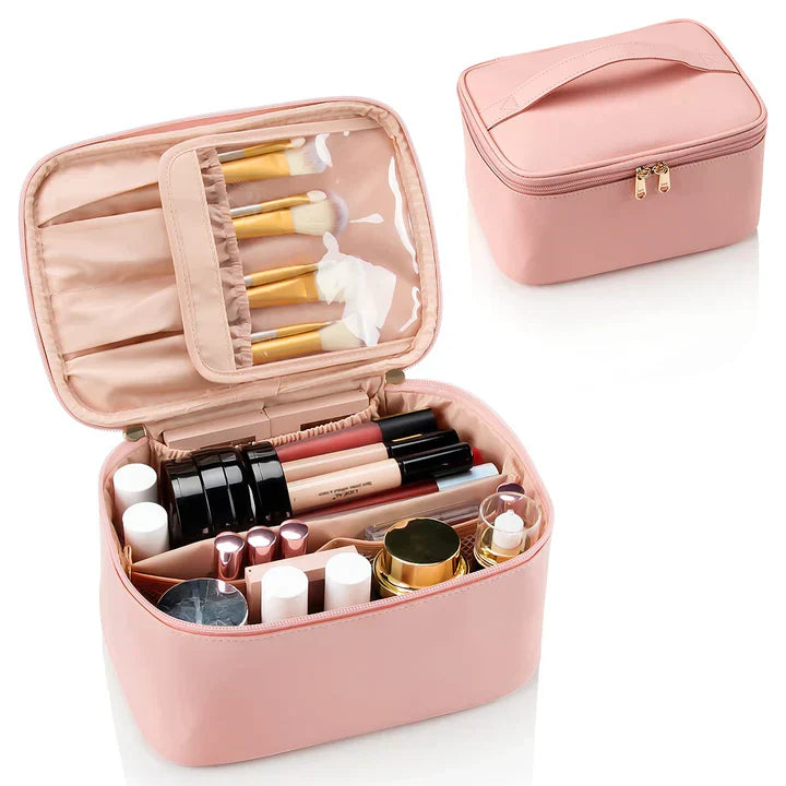 BeautyCase Reise Kosmetik Organizer mit Verstellbaren Fächern