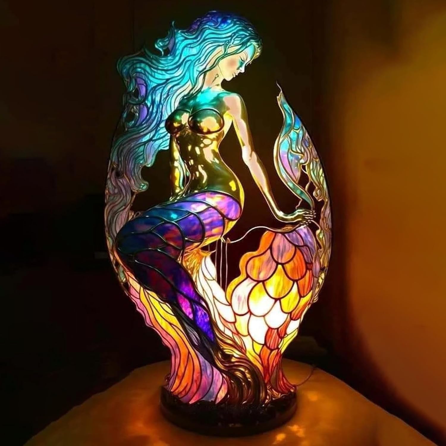 Lampa stołowa LichtTier Tiffany z motywem zwierzęcym