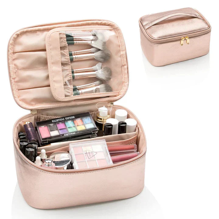 BeautyCase Reise Kosmetik Organizer mit Verstellbaren Fächern