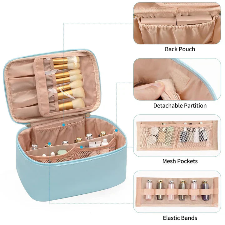 BeautyCase Reise Kosmetik Organizer mit Verstellbaren Fächern