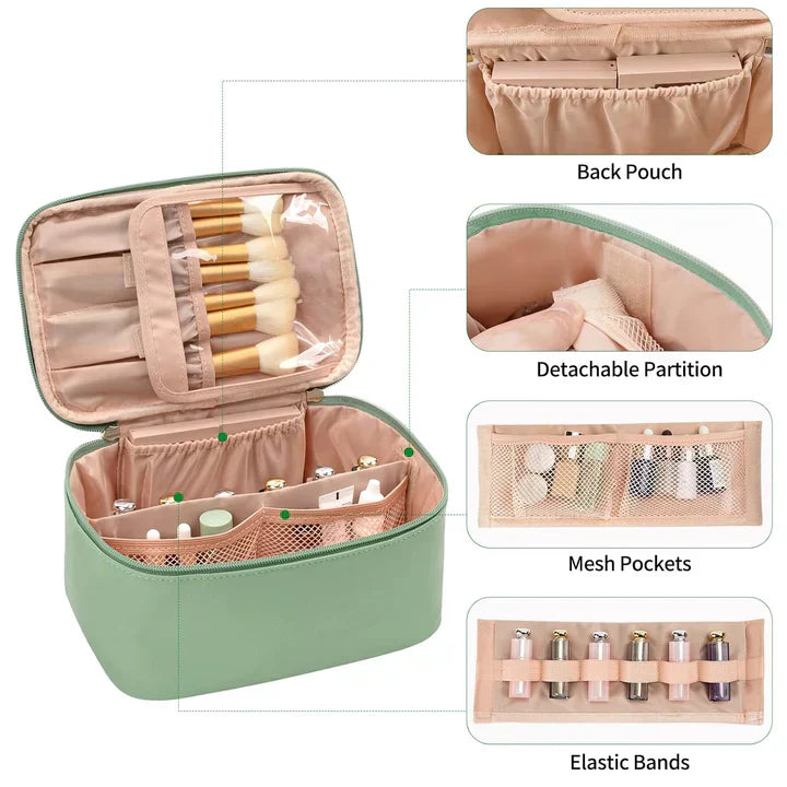 BeautyCase Reise Kosmetik Organizer mit Verstellbaren Fächern