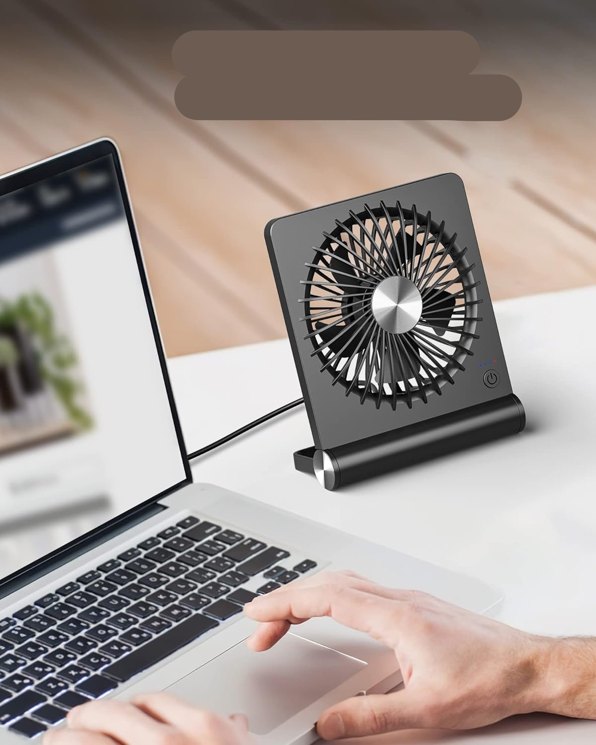 SilentAir Compact USB Tischventilator mit 3 Geschwindigkeitsstufen