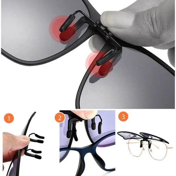 SichtClip Polarisierter Sonnenclip für Korrekturbrillen UV400