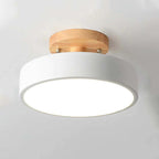 LumiRund LED Wandleuchte Rund Holz Acryl Modern